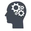 icon with human head and gears in the brain area